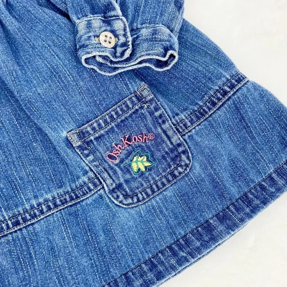 Oshkosh B’Gosh Vintage Long Sleeve Denim Dress 18M